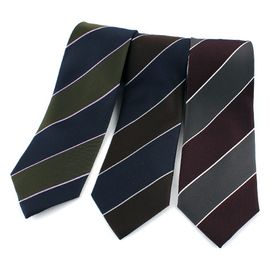 [MAESIO] KSK2597 100% Silk Striped Necktie 8cm 3Color _ Men's Ties Formal Business, Ties for Men, Prom Wedding Party, All Made in Korea
